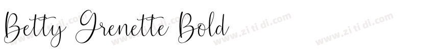 Betty Grenette Bold字体转换